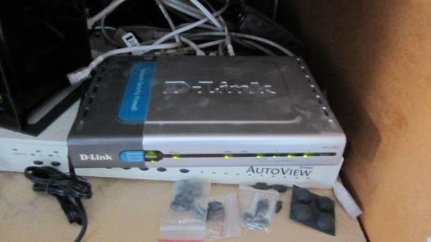 Image of D-Link router that failed while on vacation